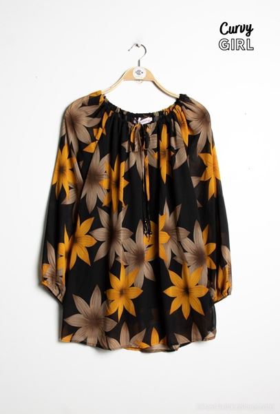 Picture of CURVY GIRL FLORAL CHIFFON TOP